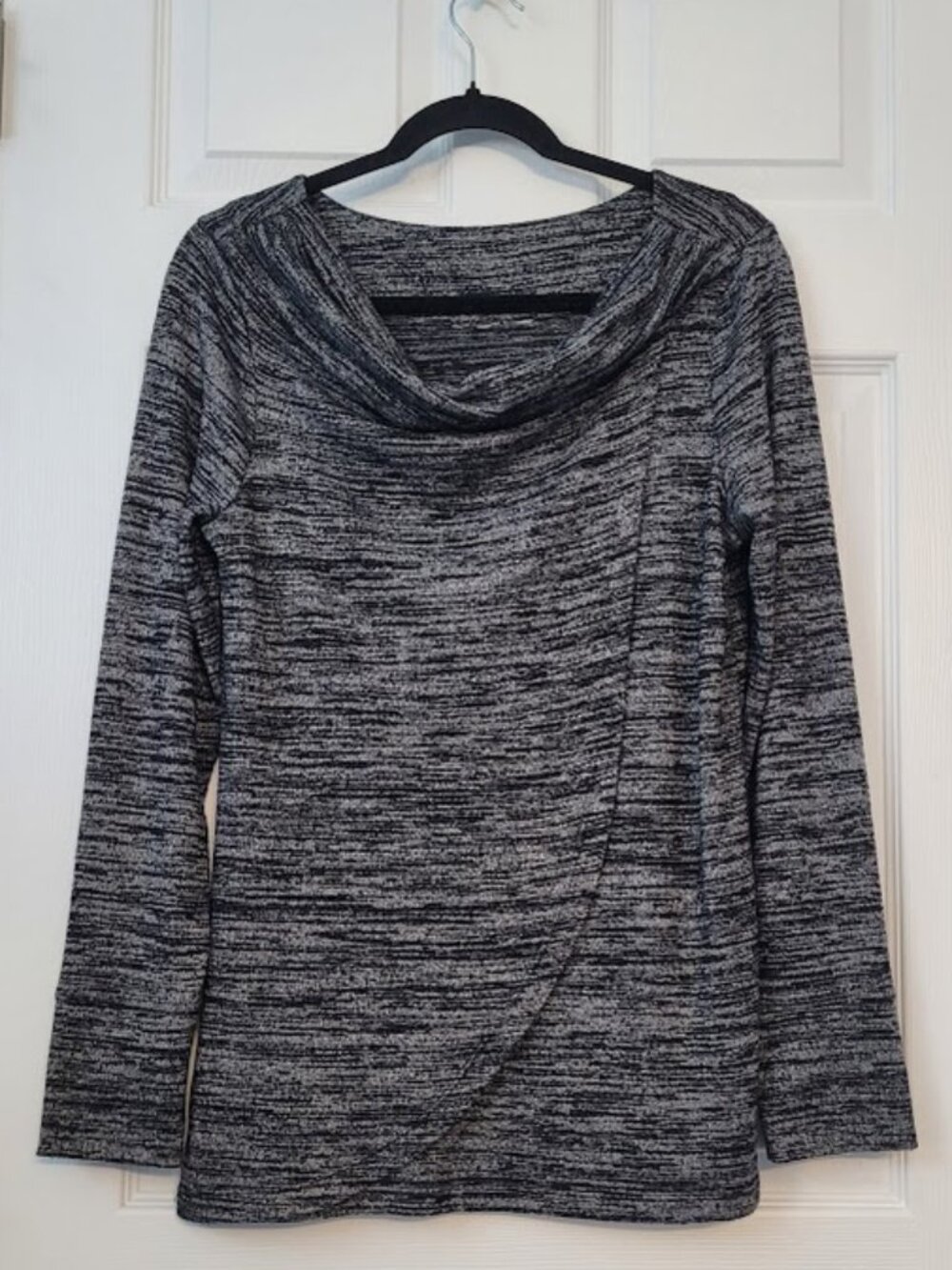 Very Soft Lightweight Loose Neck Top -Nursing friendly-Small/Medium-Black/Grey